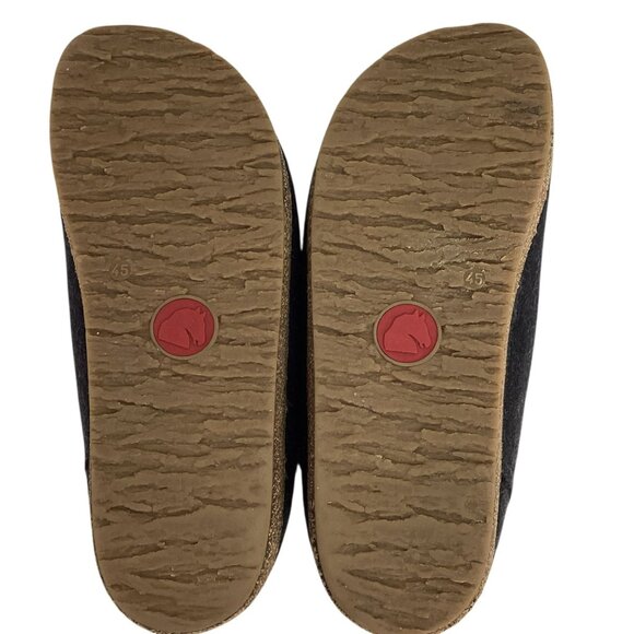 Haflinger Grizzly Torben Mens 11Wool Slip On Clogs Closed Heel Dark Gray - Picture 8 of 11